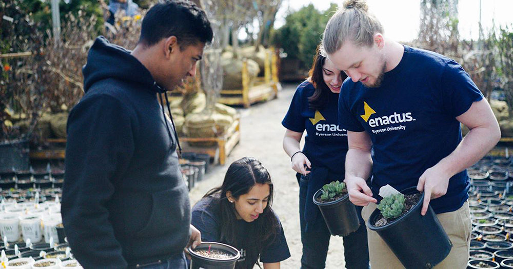 Ben Canning, a third-year business management student, co-founded a company that builds green roofs on the top of of city buildings. (Lillian Greenblatt/Ryersonian Staff)