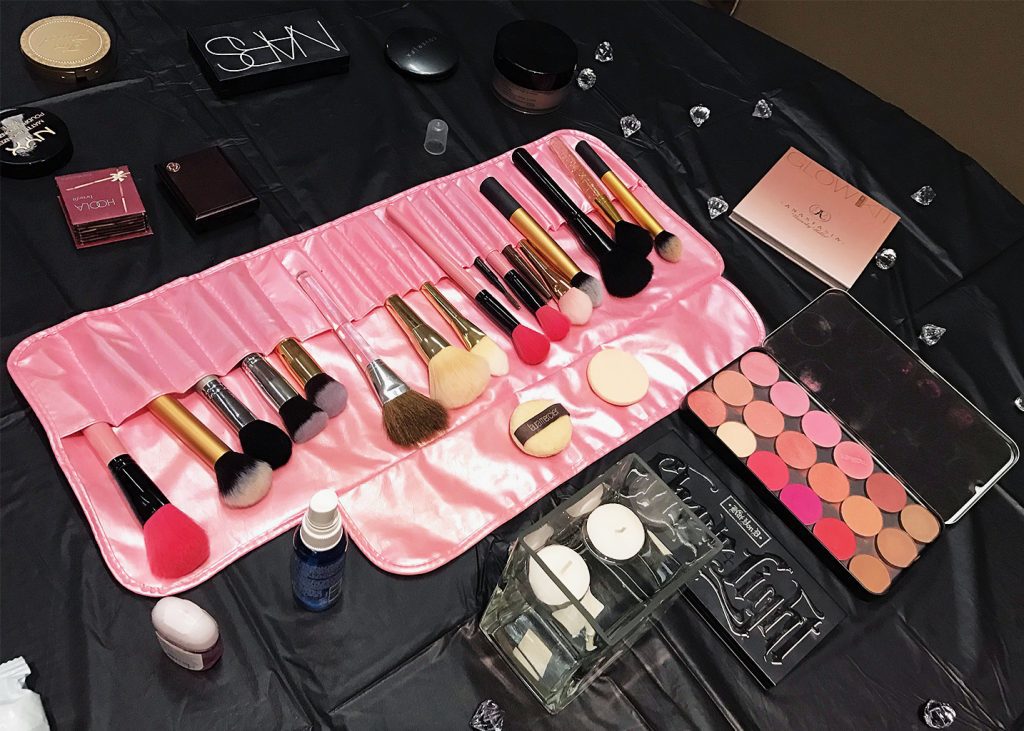 Beauty kits used for tutorials at RyeBeauty's first meet and greet on Oct 17. (Courtesy Robyn Fiorda)