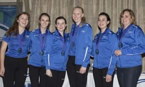 The Ryerson Rams women's curling team at the 2016-17 OUA's