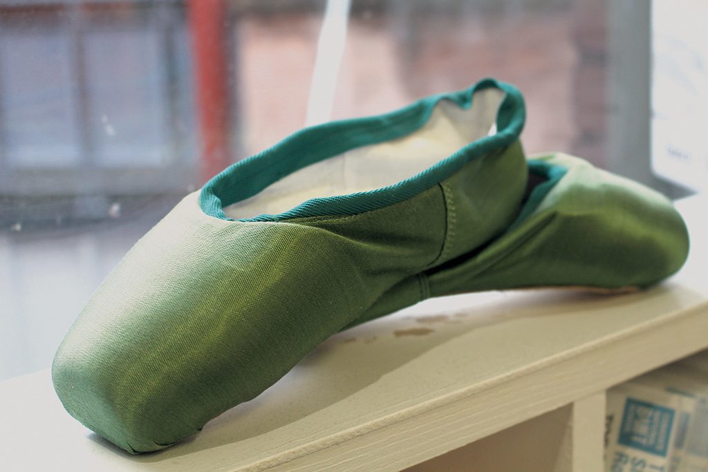 green pointe shoes