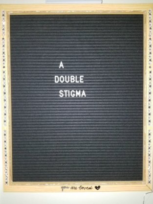 Black board with a double stigma